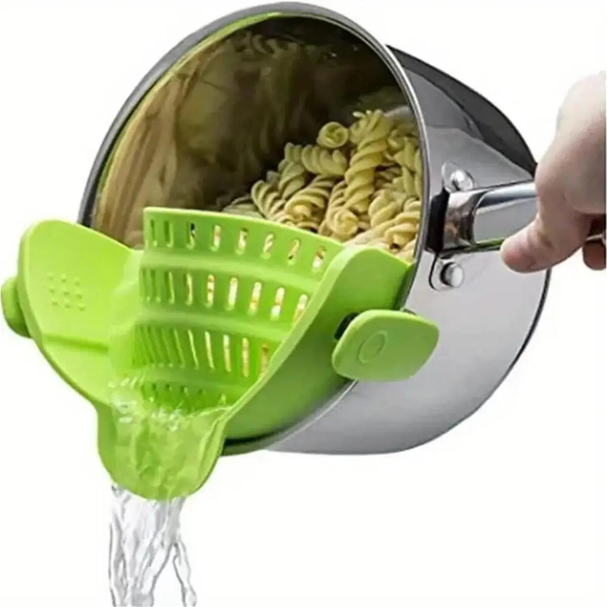 Adjustable Clip-On Pot Strainer for Pots, Pans and Bowls Kitchen Strainer