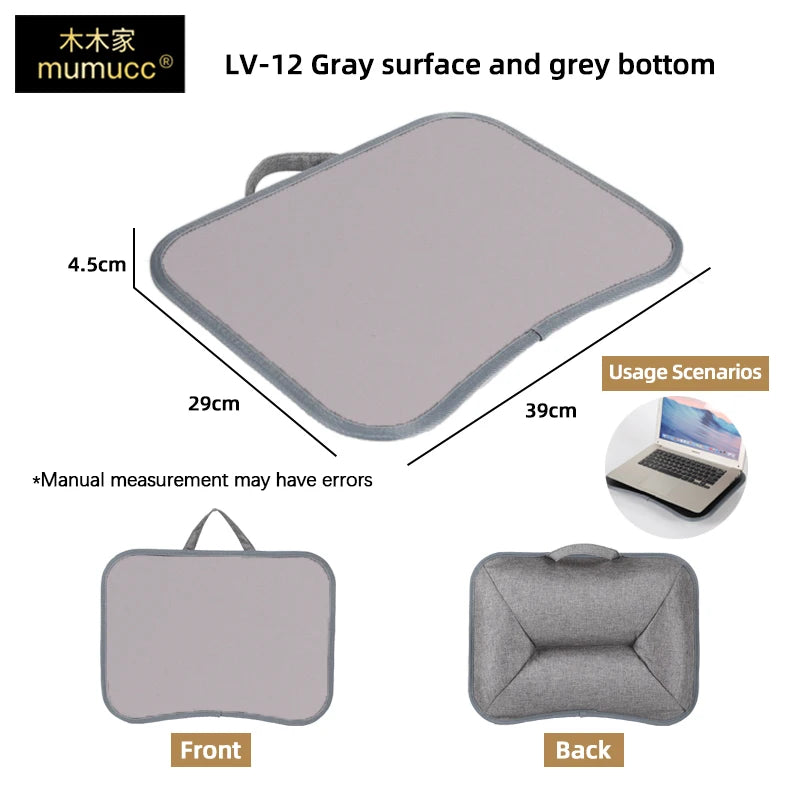MUMUCC Multifunctional Laptop Desk with Cushion, Foam Particle Pillow Table & Hard Mouse Pad