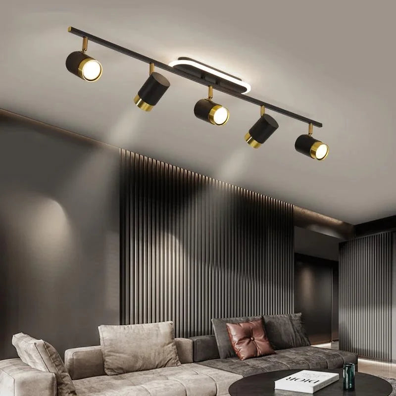 Black & White LED Chandelier for Living Room Balcony Corridor, Modern Simple Decorative Lighting