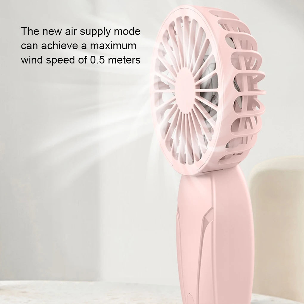 Portable Handheld Mini Fan - Lightweight Cute USB Rechargeable Pocket Fan for Cooling On the Go