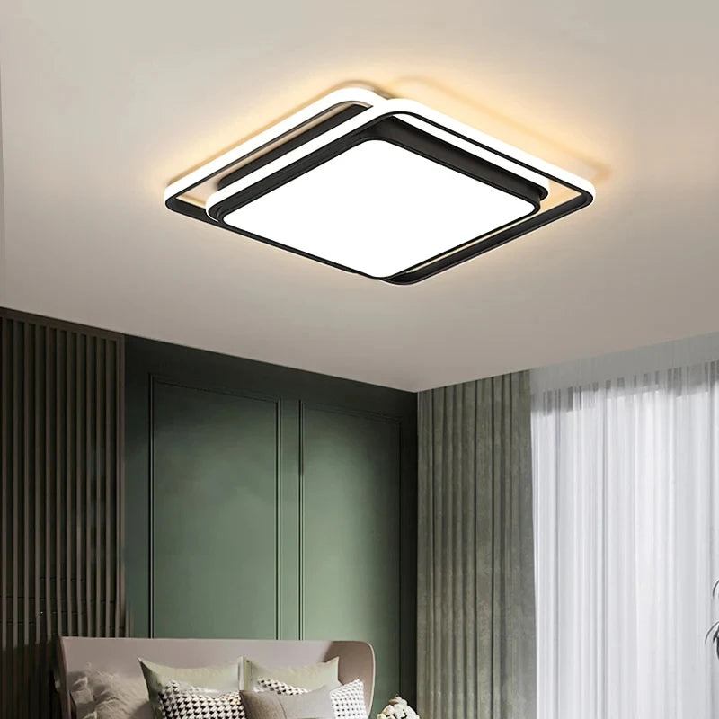 Modern LED Ceiling Chandelier Light Fixture for Bedroom, Living, Dining Room, Study, Aisle & Balcony