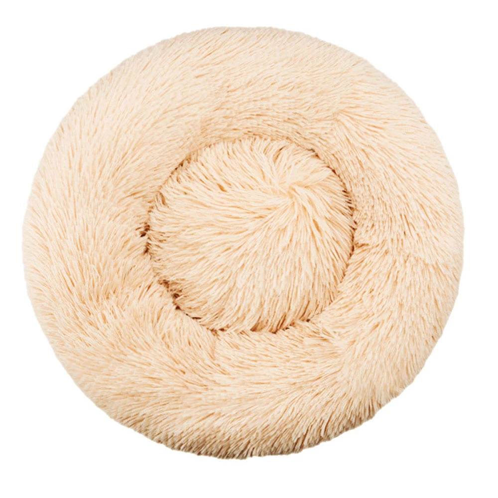 Round Pet Bed for Large Dogs Super Soft Cat Bed Plush Dog House for Medium Dogs Winter Warm Sleeping
