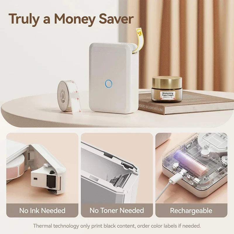 Niimbot D110 Portable Mini Thermal Label Printer - Inkless Pocket Label Maker for Mobile