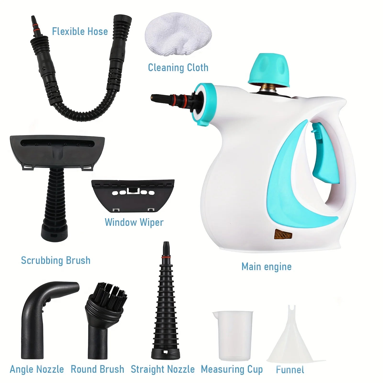 Portable Handheld Steam Cleaner - Multifunctional Grease Remover for Kitchen Range Hood, Bathroom and Car