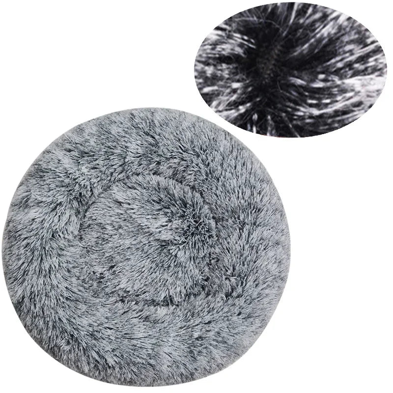 Round Pet Bed for Large Dogs Super Soft Cat Bed Plush Dog House for Medium Dogs Winter Warm Sleeping