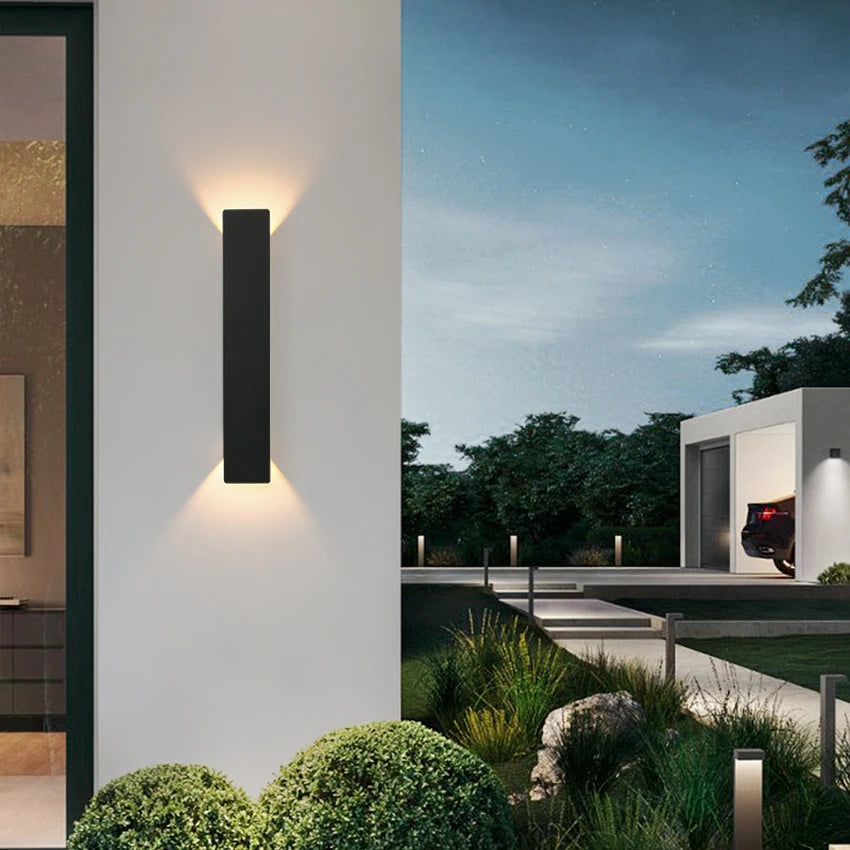 Modern Waterproof Outdoor Up-Down Aluminum LED Wall Sconce Light