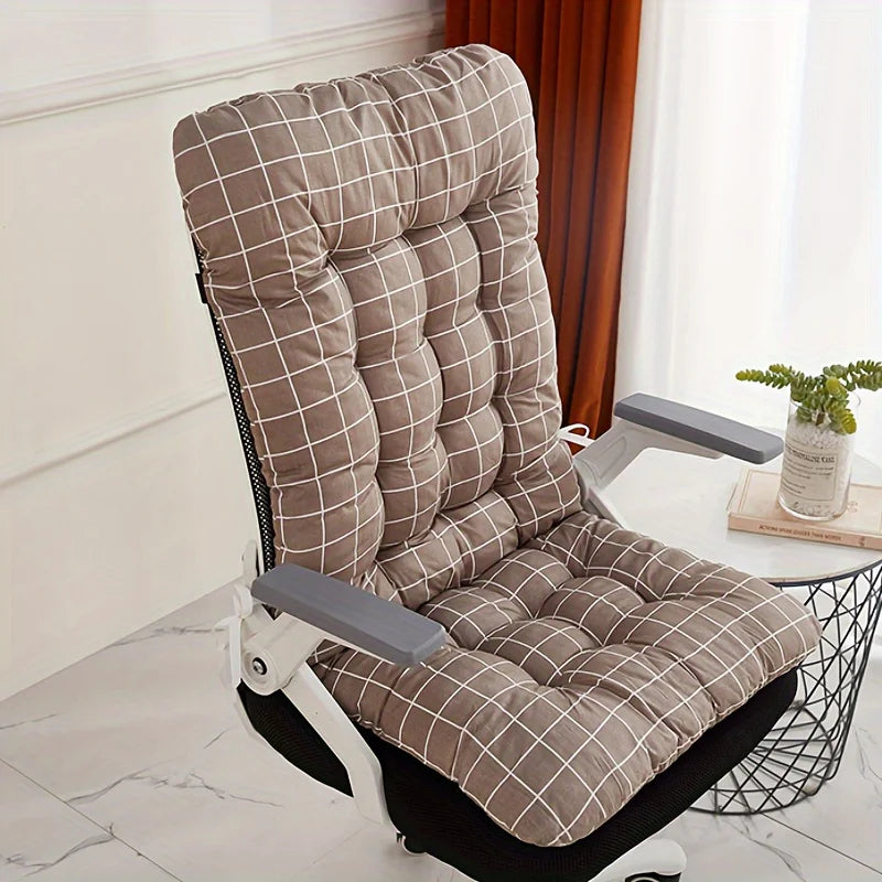Ergonomic Office Chair Cushion with Integrated Backrest Support for Home & Car Seats