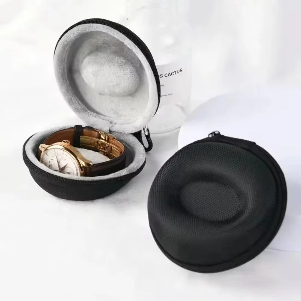 Portable EVA Single Watch Travel Case - Waterproof Watch Storage Organizer Box and Holder for Smartwatches