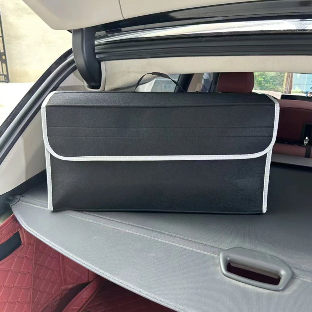 Large Anti-Slip Compartment Car Trunk Organizer Boot Storage Bag Soft Felt Storage Box Accessories