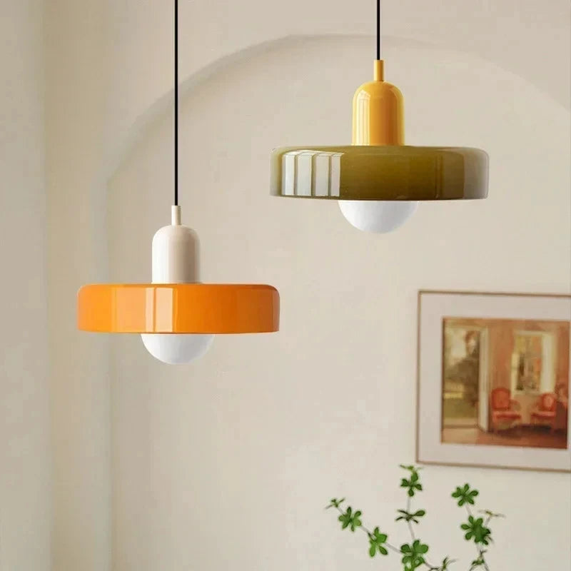 Nordic Glass Bauhaus Retro Chandelier for Dining Room, Living Room, Bedroom, Bar & Coffee Shop