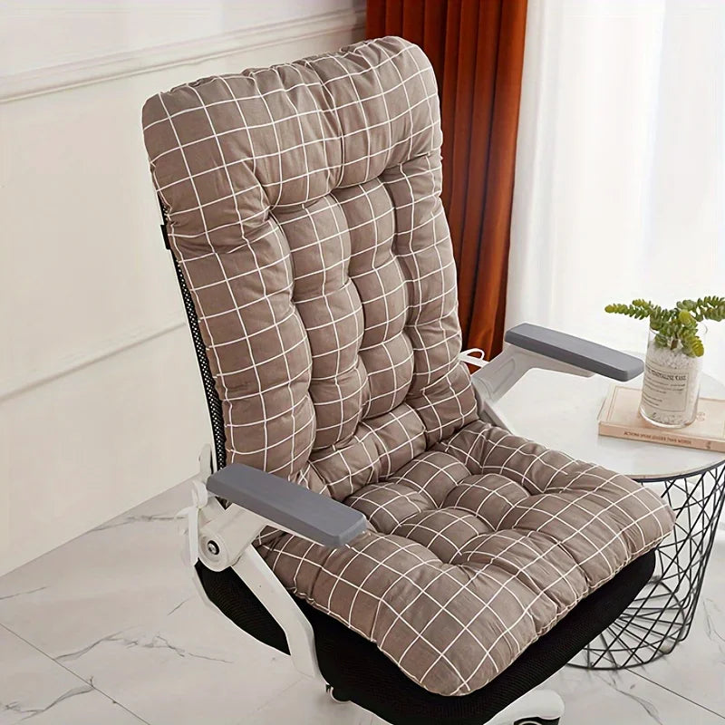 Ergonomic Office Chair Cushion with Integrated Backrest Support for Home & Car Seats