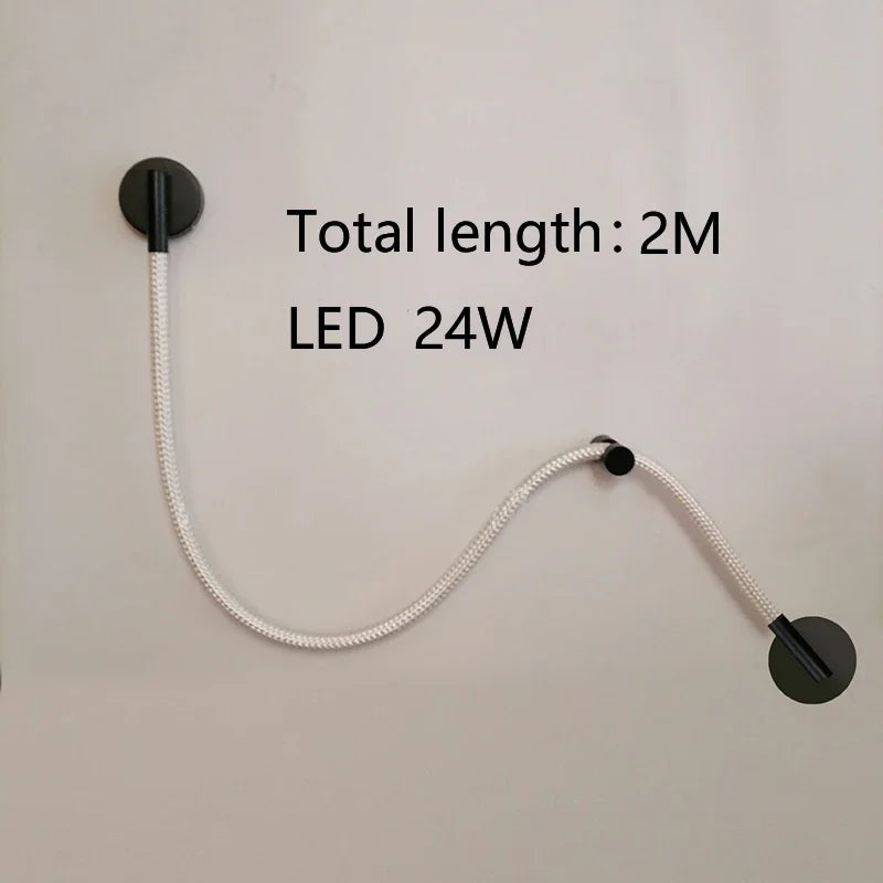 Designer DIY Silicone Chandelier, Art Wrapped Line Lamp for Living Room Dining Room Exhibition Hall Bedroom