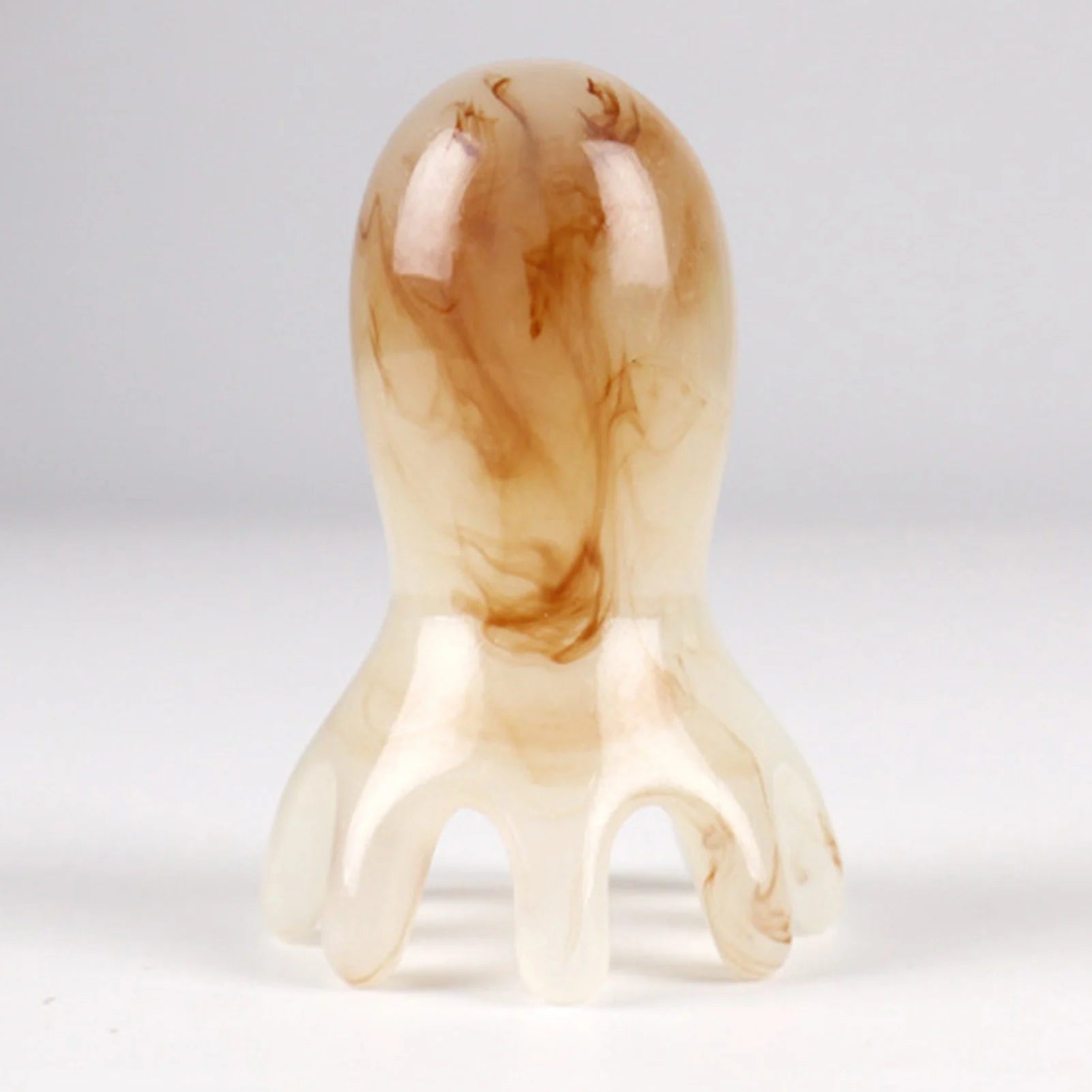 Octopus Resin Scalp Massage Comb - Meridian Scraping Acupuncture Gua Sha Brush for Fatigue Relief