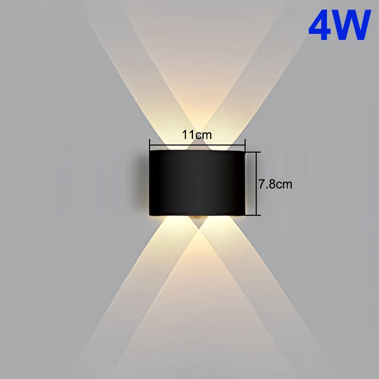 Up and Down LED Wall Lamp - Waterproof Wall Light for Bedroom, Living Room, Corridor, Indoor and Outdoor Lighting