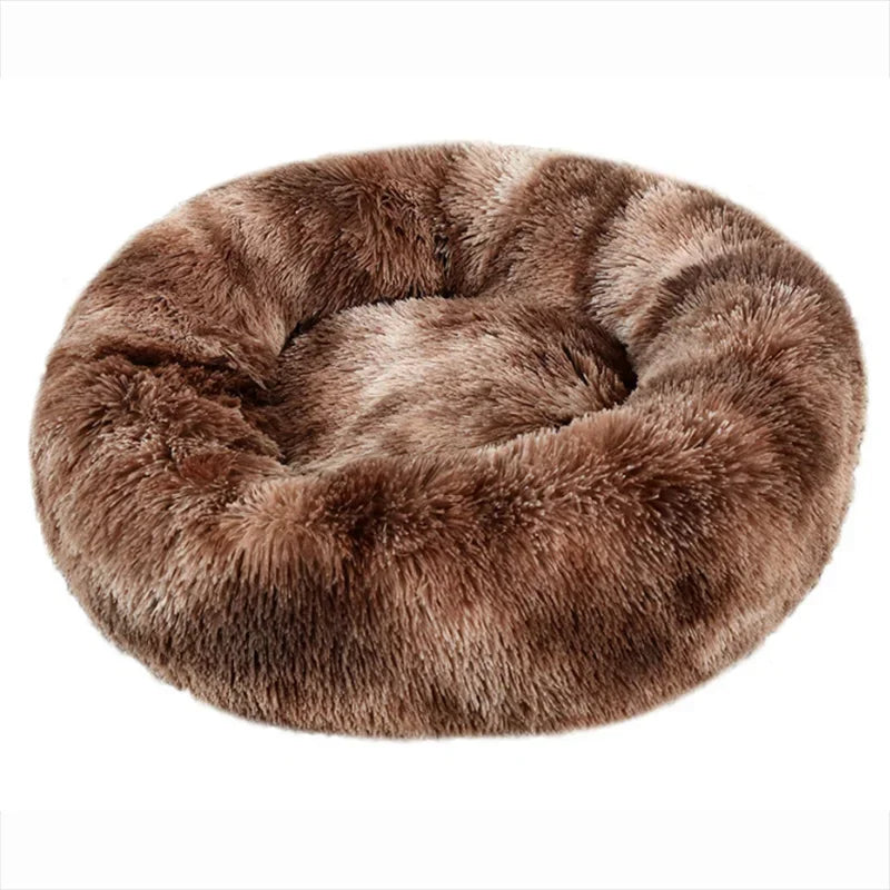 Round Pet Bed for Large Dogs Super Soft Cat Bed Plush Dog House for Medium Dogs Winter Warm Sleeping