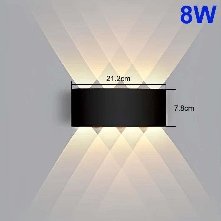Up and Down LED Wall Lamp - Waterproof Wall Light for Bedroom, Living Room, Corridor, Indoor and Outdoor Lighting