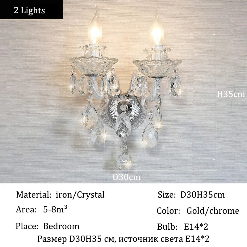 Luxury Home Crystal Chandelier Villa LED Ceiling Pendant Light for Living Room Hanging Fixture Decor