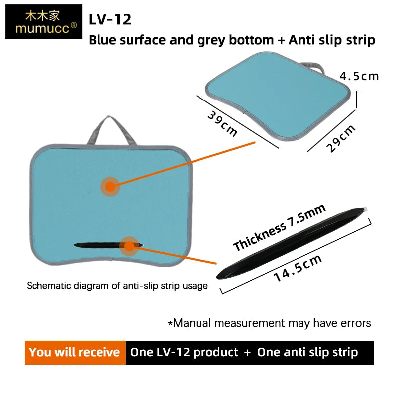 MUMUCC Multifunctional Laptop Desk with Cushion, Foam Particle Pillow Table & Hard Mouse Pad