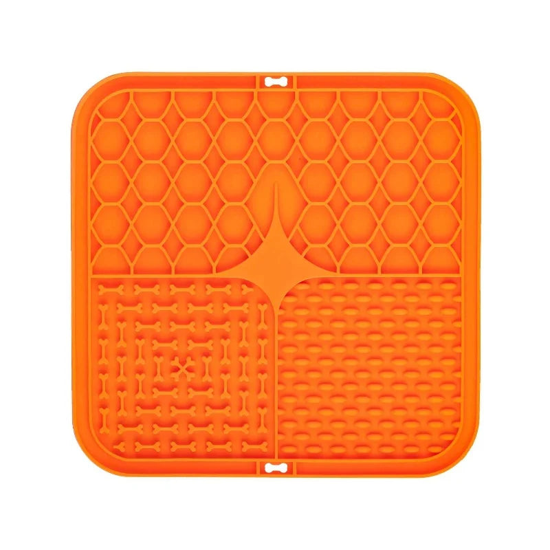 Silicone Lick Mat for Dogs - Slow Feeder Plate with Suction for Bathing Distraction, Dog Training Feeder Supplies