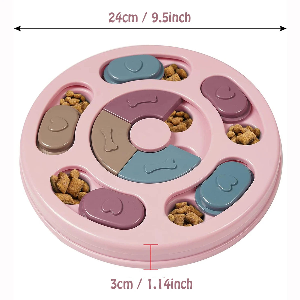 Dog Food Hiding Bowl for Slow Feeding, Interactive Educational Toy to Relieve Boredom