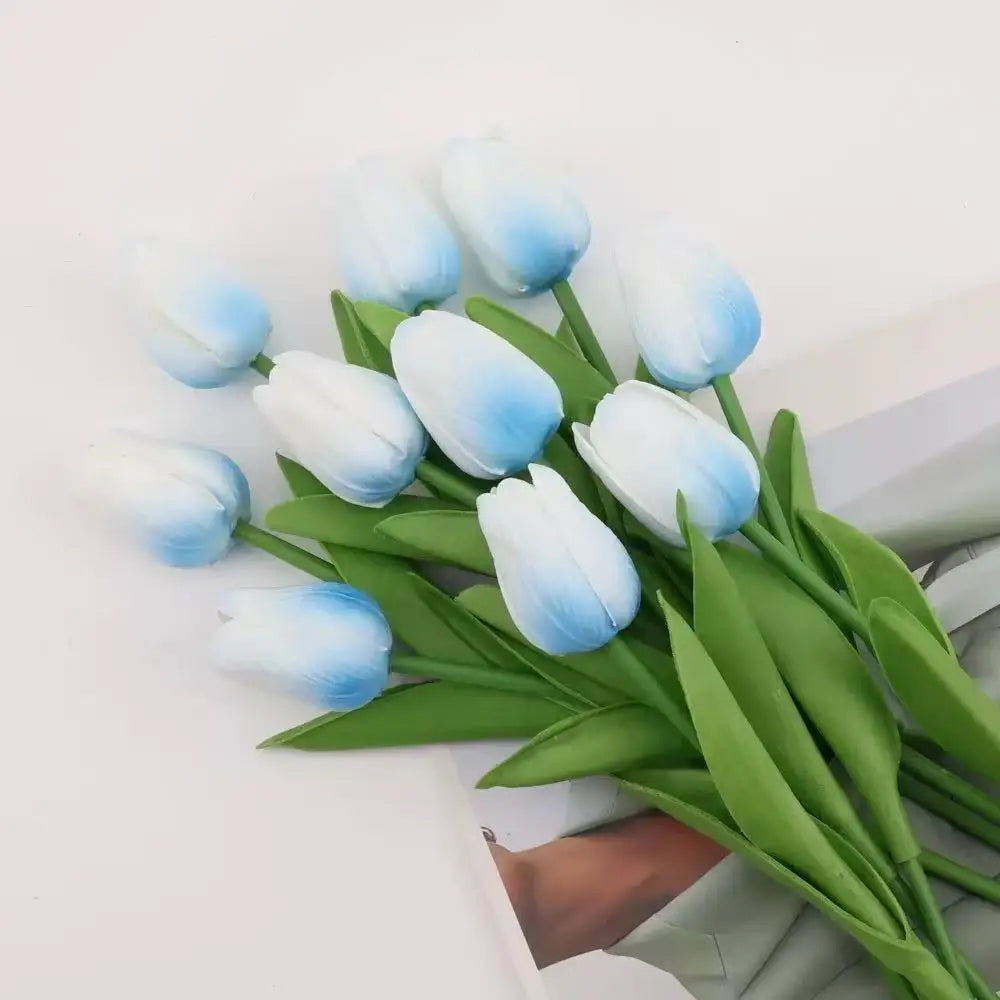 Real Touch Artificial Tulip Flowers Bouquet Fake Tulips for Home Wedding Decorations