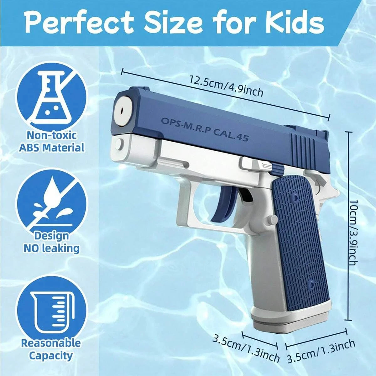M1911 Water Gun Pistol Toy Squirt Blaster for Summer Pool Beach Shooting Games Outdoor Kids & Adults