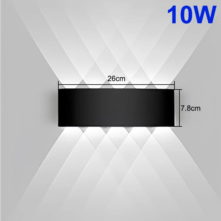 Up and Down LED Wall Lamp - Waterproof Wall Light for Bedroom, Living Room, Corridor, Indoor and Outdoor Lighting