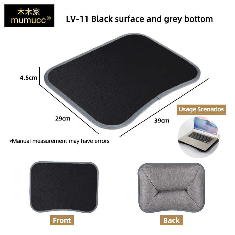 MUMUCC Multifunctional Laptop Desk with Cushion, Foam Particle Pillow Table & Hard Mouse Pad