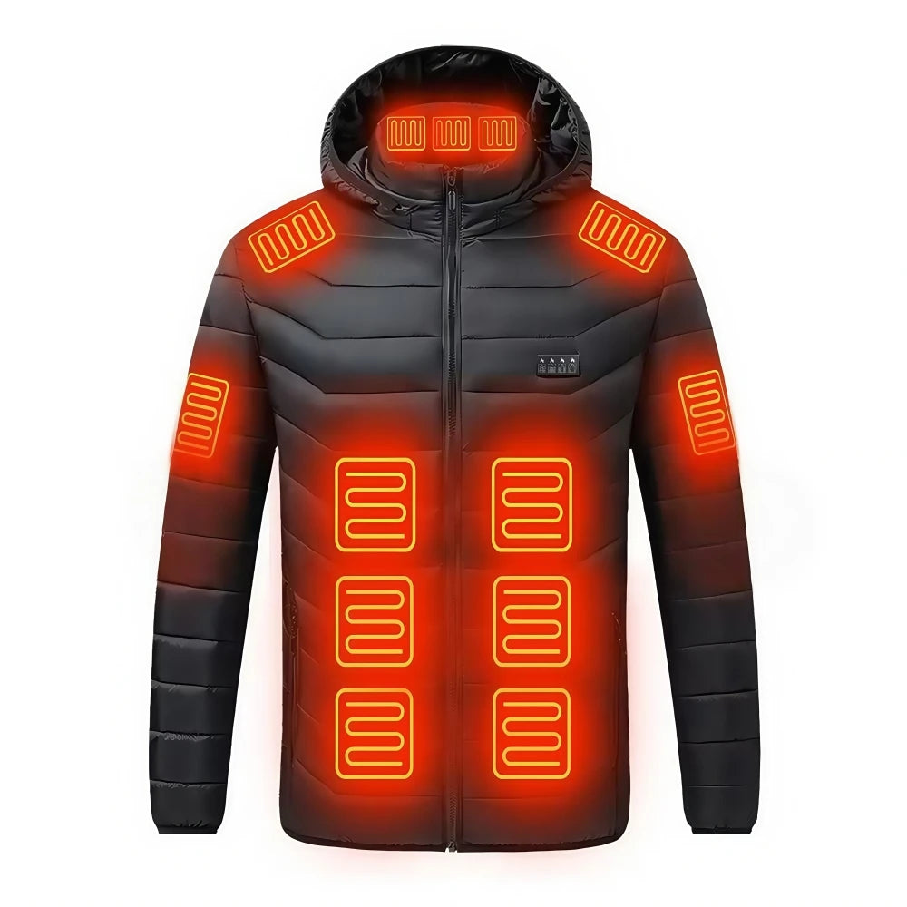Smart USB Heated Jacket for Men and Women Winter Heated Clothing Ski Camping Waterproof Self Heating Warm Coat