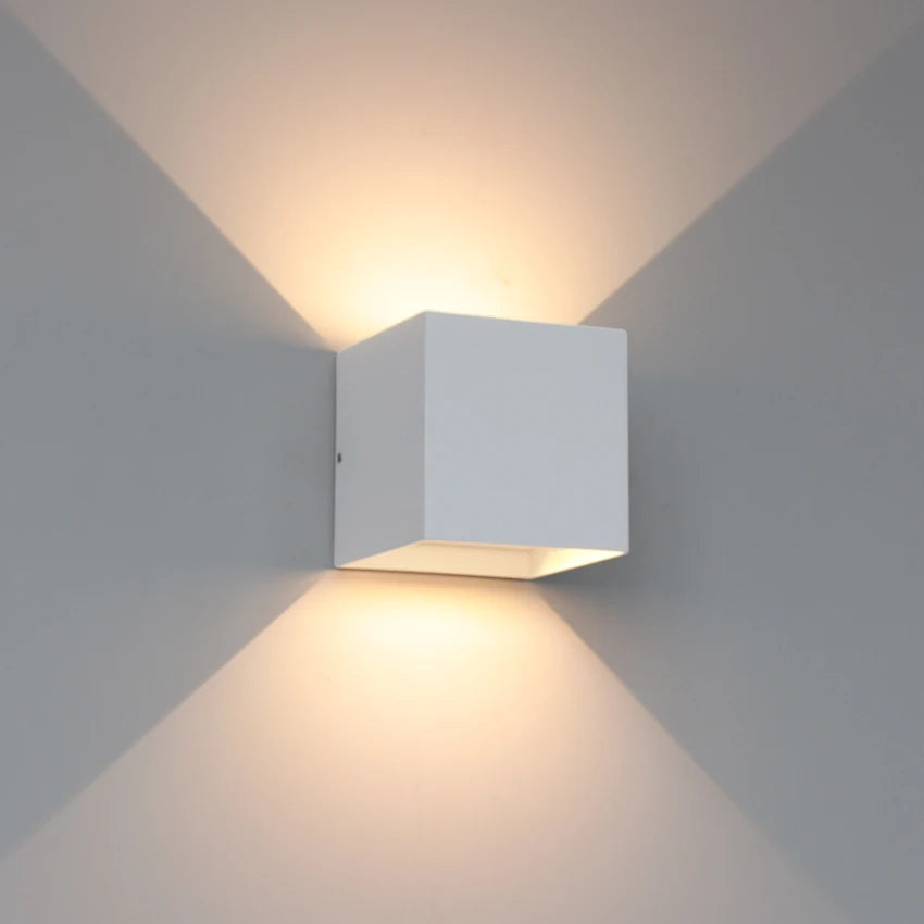 LED Waterproof Wall Lamp in Black, White or Grey for Indoor and Outdoor Lighting Decoration Aluminum Wall Lights