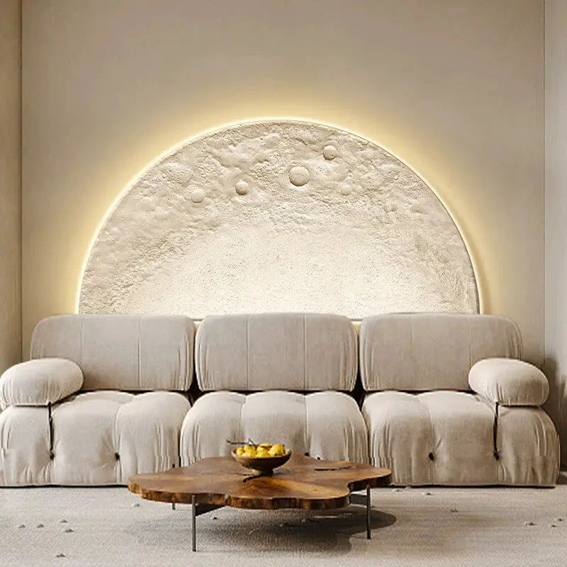Moon Sandstone LED Wall Lamp Painting - Background Wall Living Room Decoration