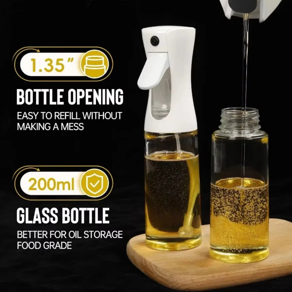 Reusable Olive Oil Spray Dispenser Bottle - Food Grade Mist Sprayer for Cooking & Vinegar