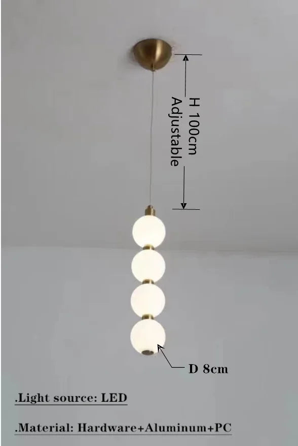 Nordic Magic Bean Round Chandelier - Modern Minimalist Lamp for Living Room, Bedroom & Restaurant