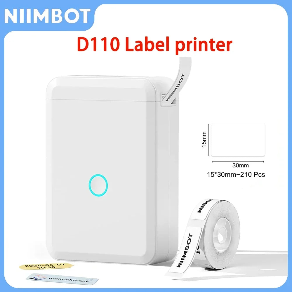 Niimbot D110 Portable Mini Thermal Label Printer - Inkless Pocket Label Maker for Mobile