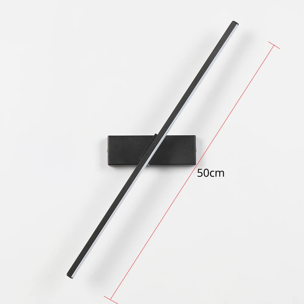 Bedroom Bedside Wall Light, 330° Rotatable Adjustable LED Wall Lamp, Simple Aluminum Light Fixture