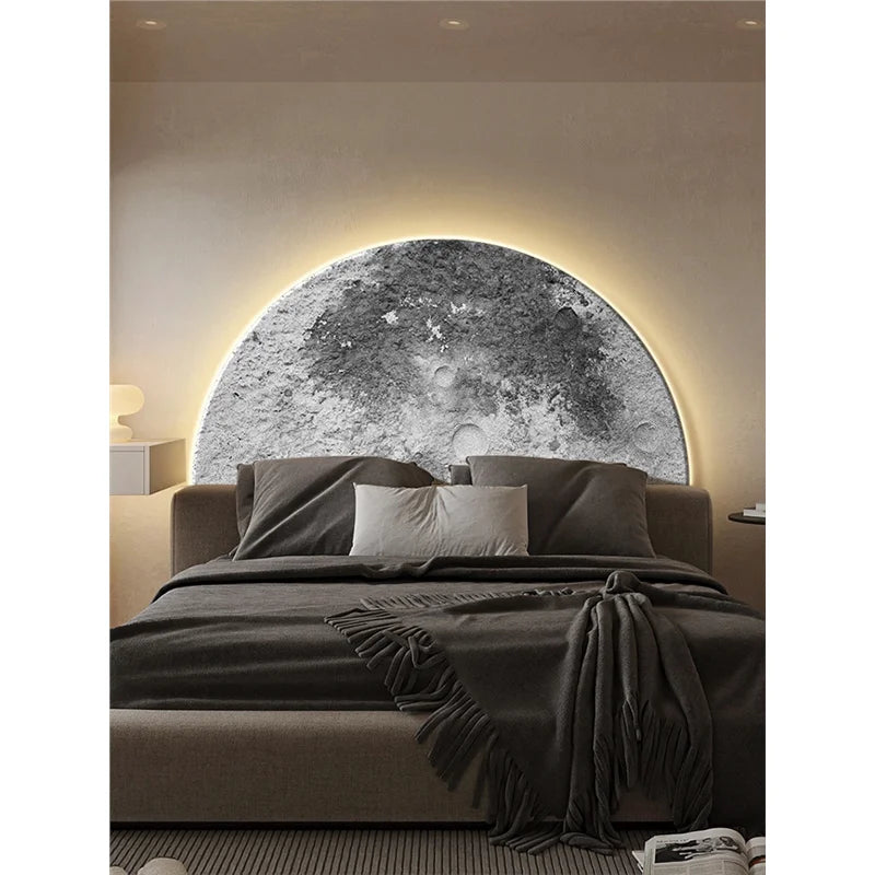 Moon Sandstone LED Wall Lamp Painting - Background Wall Living Room Decoration