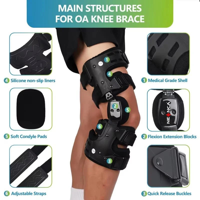 NEENCA OA Unloader Knee Brace for Pain Relief - ACL & Meniscus Injury Support, Joint & Patella Stability