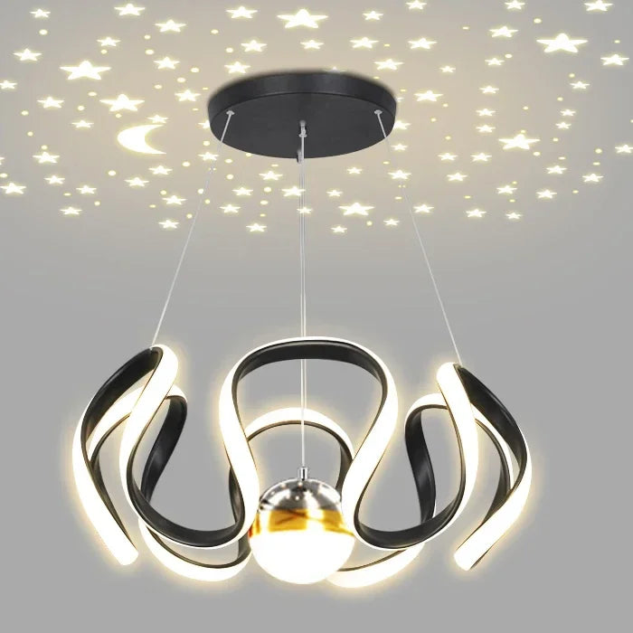 Modern Nordic Minimalist Luxury LED Pendant Chandelier for Living, Dining & Bedroom