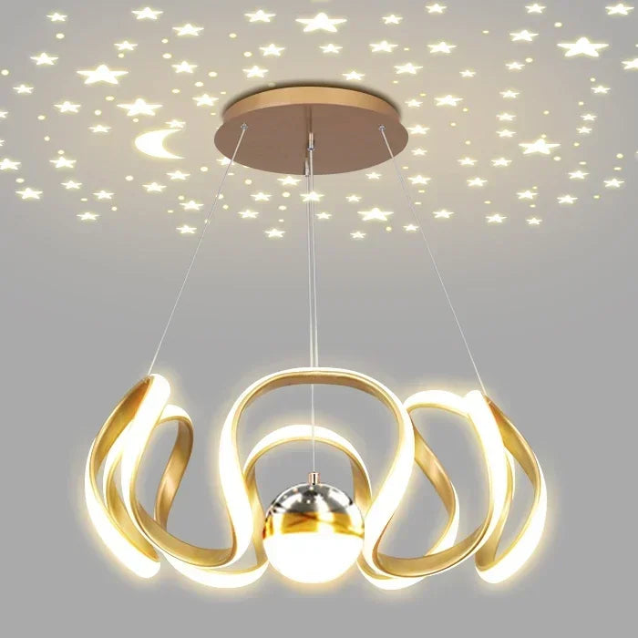 Modern Nordic Minimalist Luxury LED Pendant Chandelier for Living, Dining & Bedroom