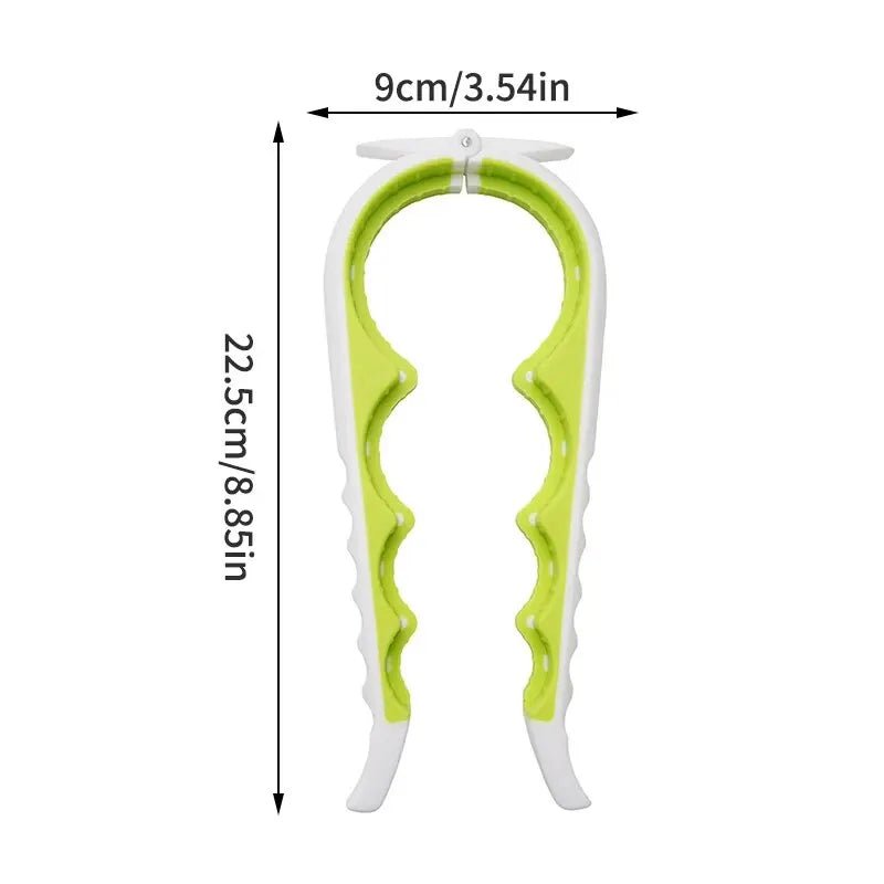 Multi-Functional 4-in-1 Can Opener & Beverage Bottle Opener, Anti-Slip Cap Twister