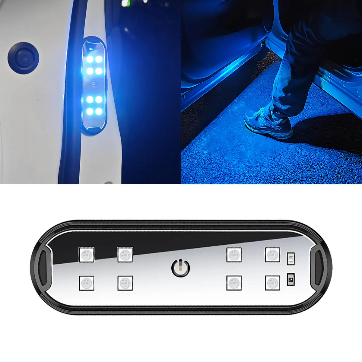 Car LED RGB Wireless Door Warning Lights USB Welcome Door Sill Projector Magnetic Auto Ambient Puddle Lamp