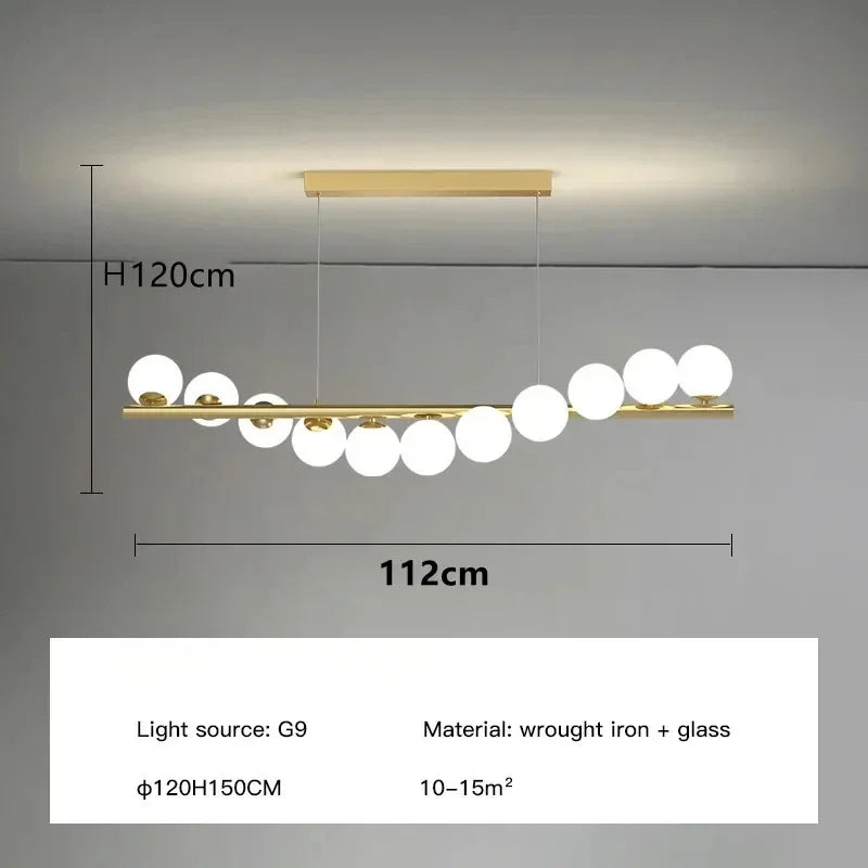 Nordic Luxury Suspension Ceiling Chandelier for Living Room, Kitchen & Office