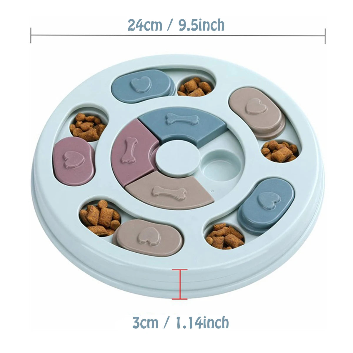 Dog Food Hiding Bowl for Slow Feeding, Interactive Educational Toy to Relieve Boredom