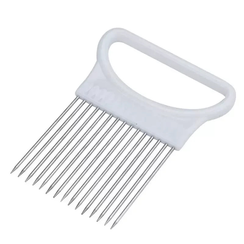 Colorful Onion Slicer, Stainless Steel Kitchen Potato Chip & Onion Holder