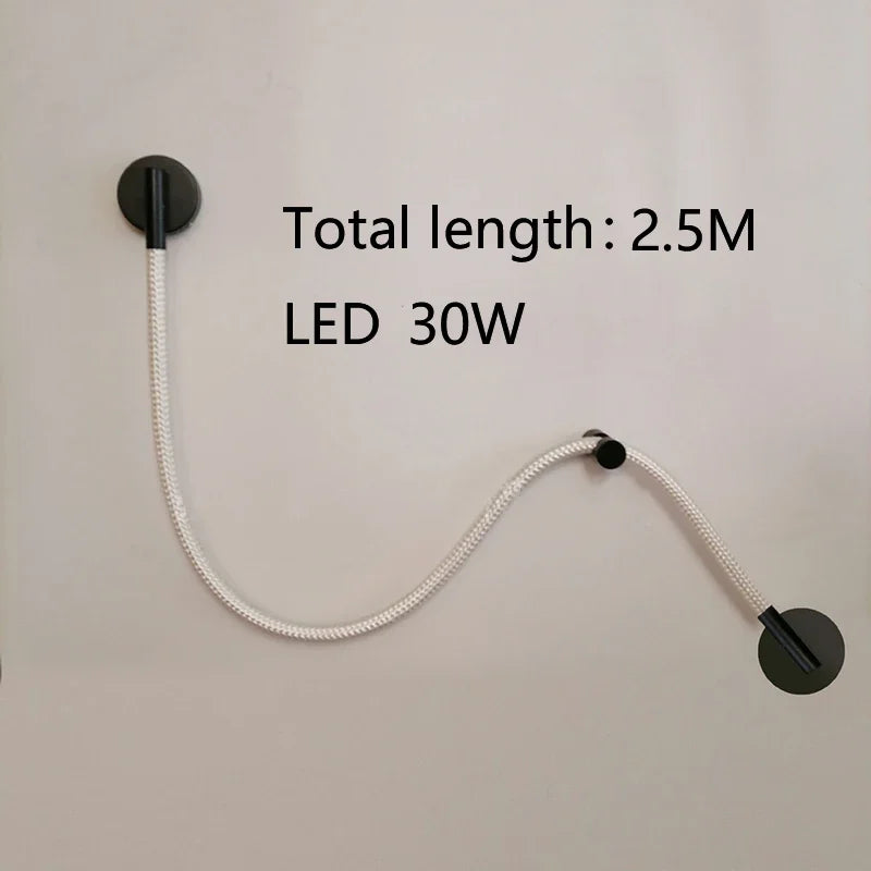 Designer DIY Silicone Chandelier, Art Wrapped Line Lamp for Living Room Dining Room Exhibition Hall Bedroom