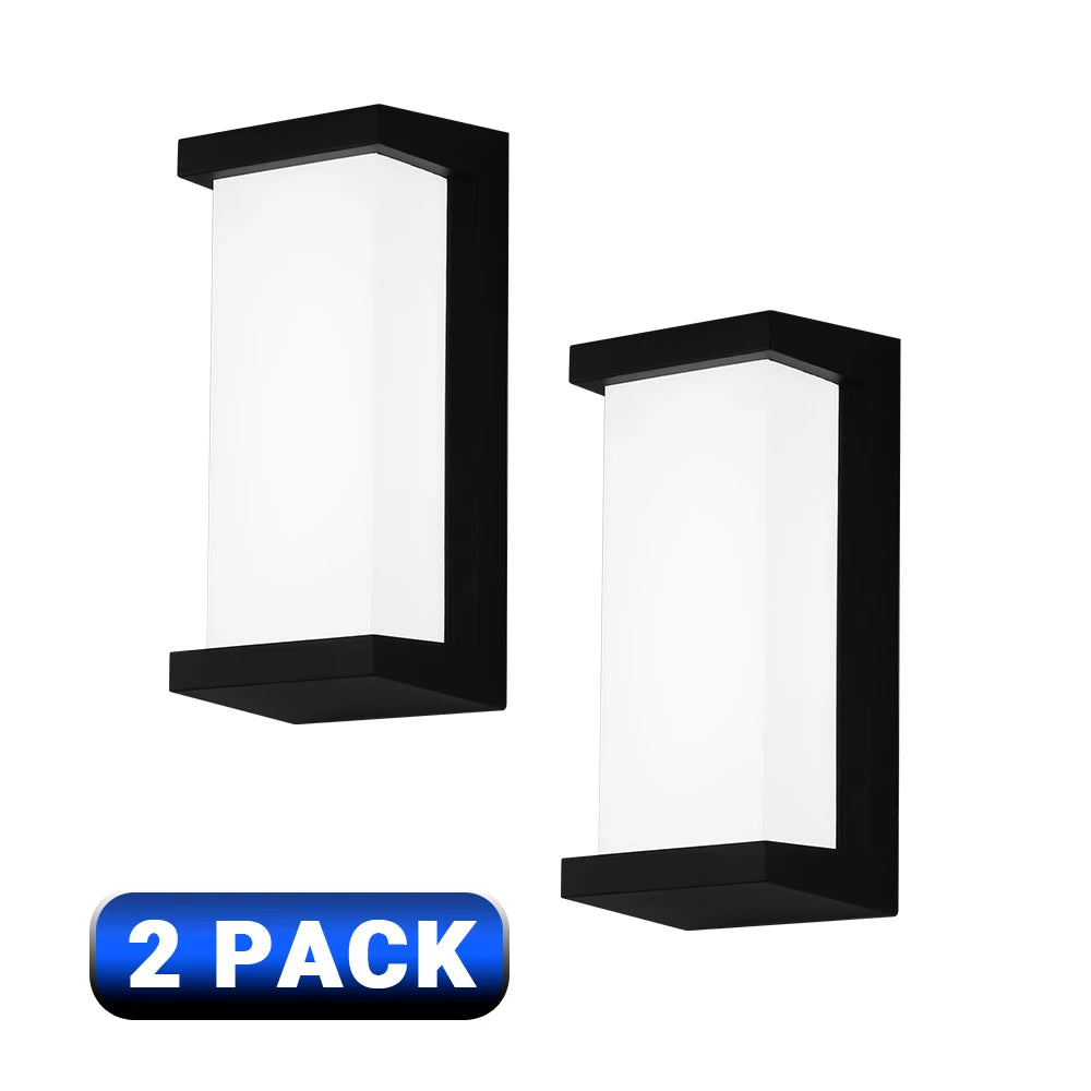 IP65 Waterproof Outdoor LED Wall Lamp Exterior Lighting Plastic Lamp Body Warm White Porch & Garden Light