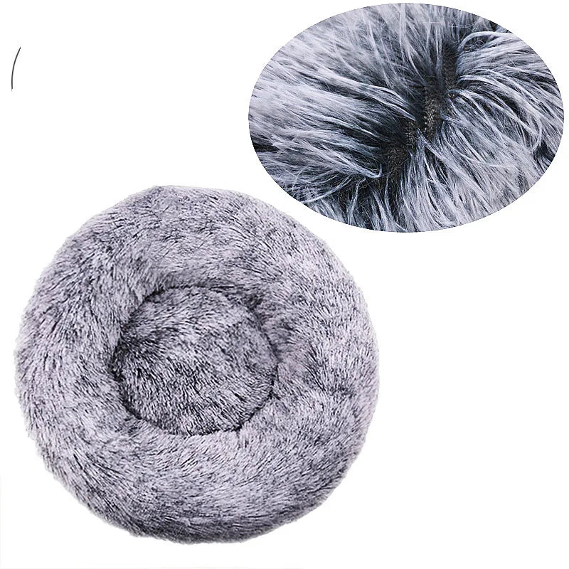 Round Pet Bed for Large Dogs Super Soft Cat Bed Plush Dog House for Medium Dogs Winter Warm Sleeping