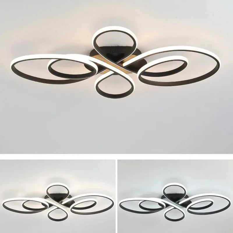 Low-Profile Modern LED Ceiling Light Remote Control Surface Mounted Dimmable Fixture for Living & Dining Room