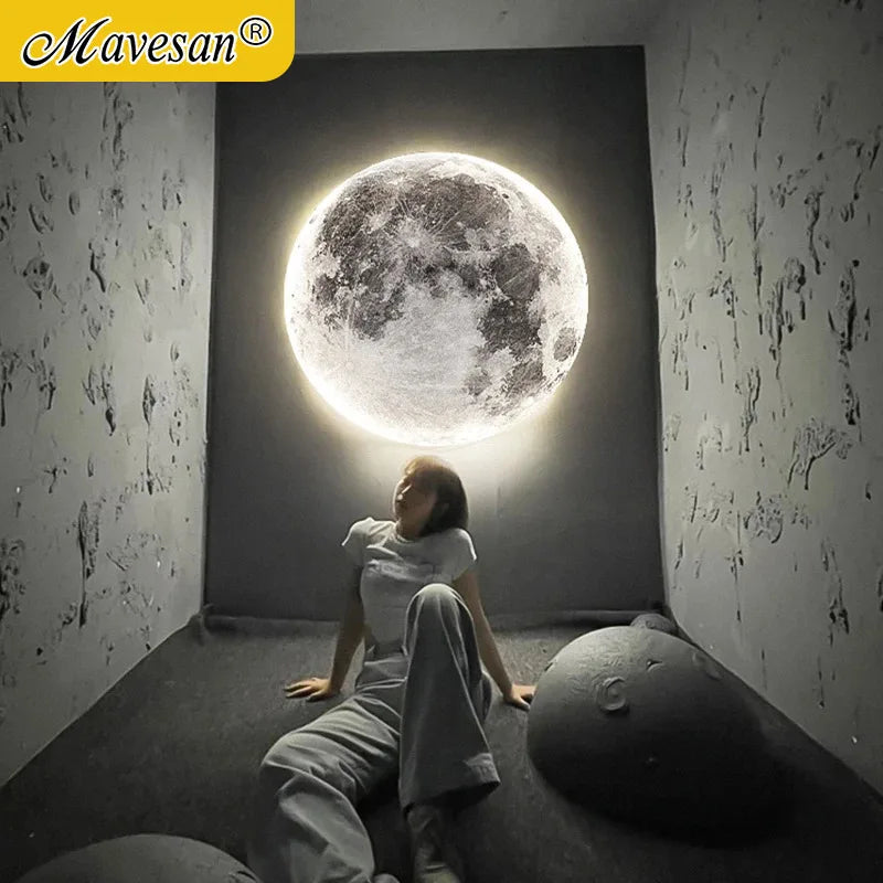 Moon LED Wall Light for Bedroom, Kids' Room, Foyer, Living Room, Coffee Bar & Hallway