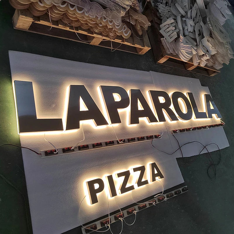 Custom Metal 3D LED House Number Sign, Outdoor Waterproof Address Plate for Home & Apartment Doors